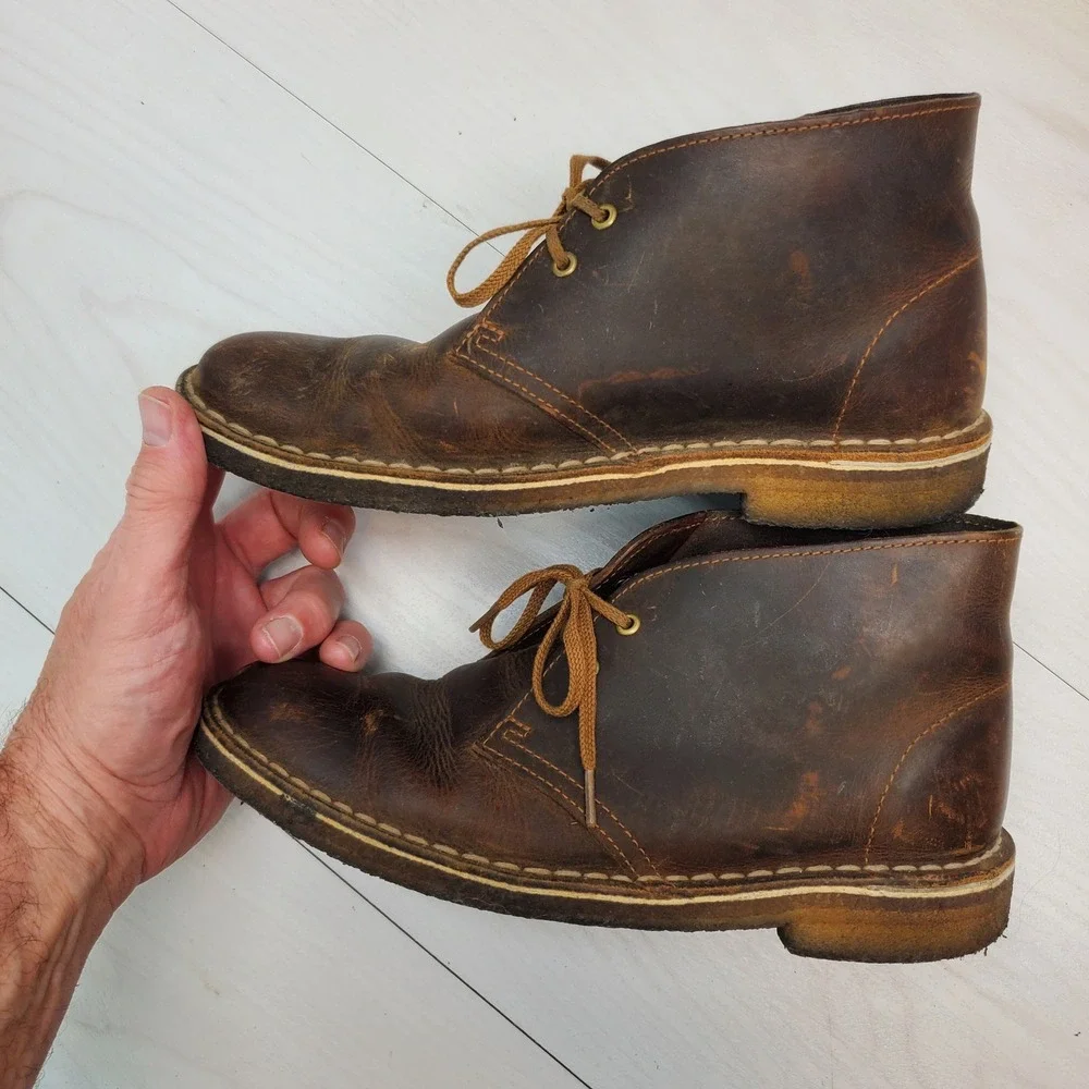 Clarks Originals Desert Boot Mens 7.5 M Beeswax Leather Chukka Brown Gorpcore